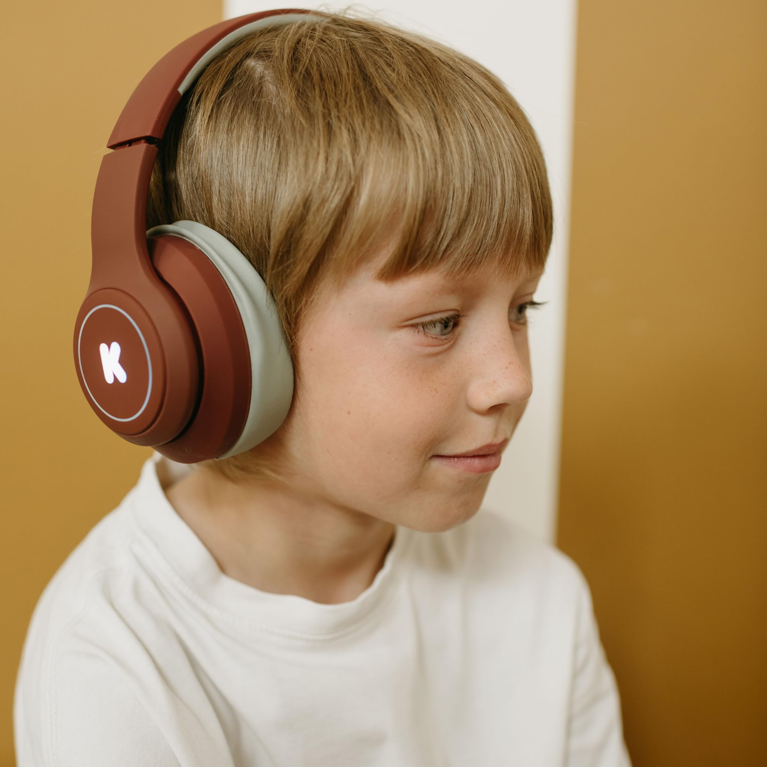 KIDYWOLF - K-Ears Rot - Bluetooth Kopfhörer für Jugendliche - Mit LED-Effekten & 85dB Gehörschutz - Kabellos & Kabel - Ab 8 J.