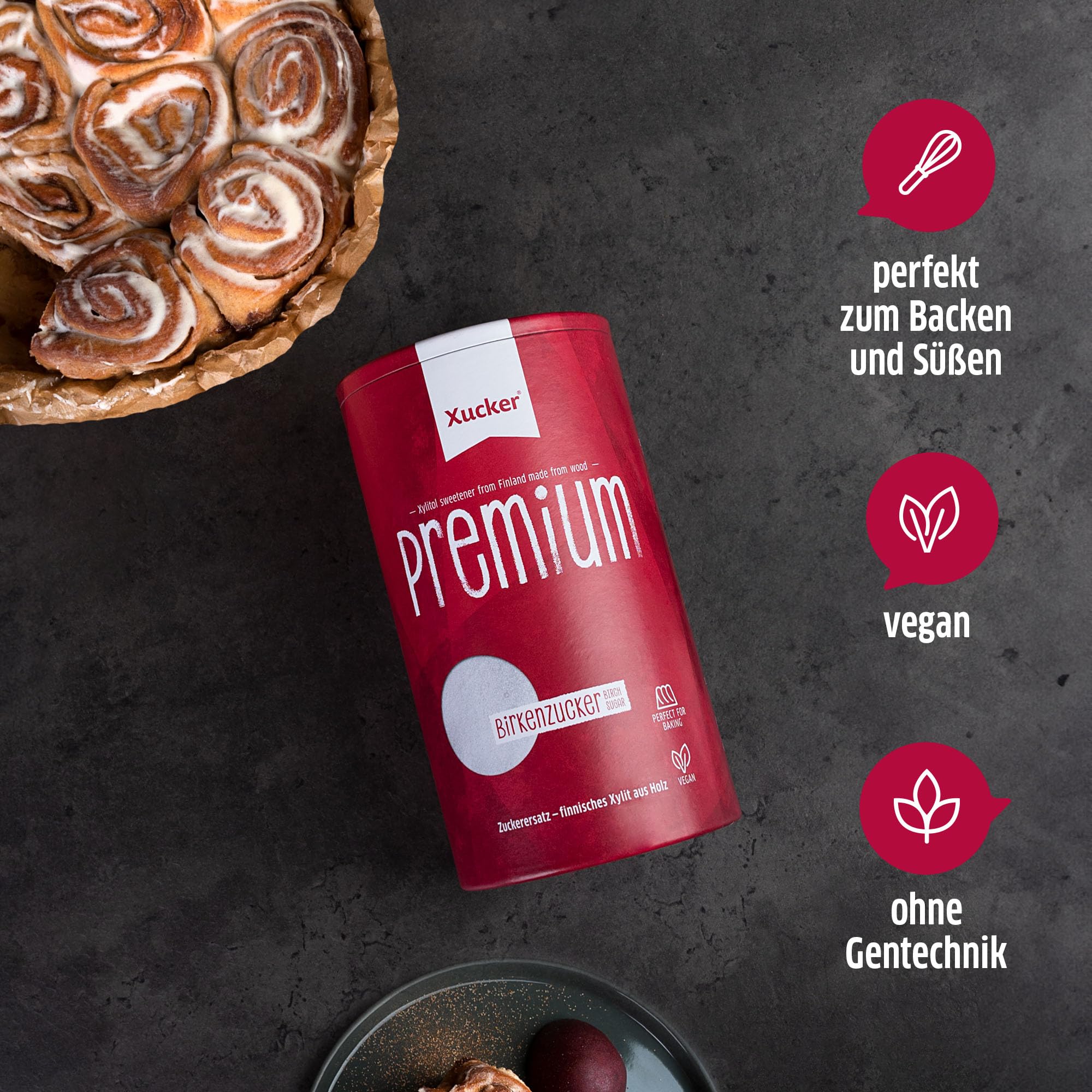 Xucker Premium aus Xylit Birkenzucker - Kalorienreduzierter Zuckerersatz I Vegane & zahnfreundliche Kristallzucker Alternative zum Kochen & Backen zuckerfrei & sweet (4,5 kg Box)