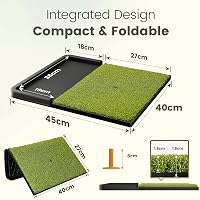 NABIYE Golf Tee Mat Gumitartóval - Edzőszőnyeg Kerthez és Driving Range-hez 2