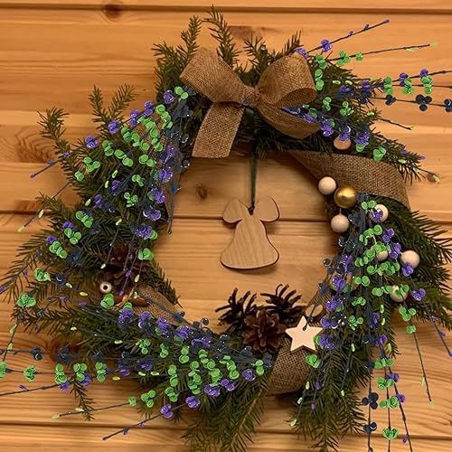 Miniatura 10 de 6 piezas de flores de jazmín artificiales largas, tallos florales de Halloween con flores de jazmín negro, naranja y blanco, tallos de flores de