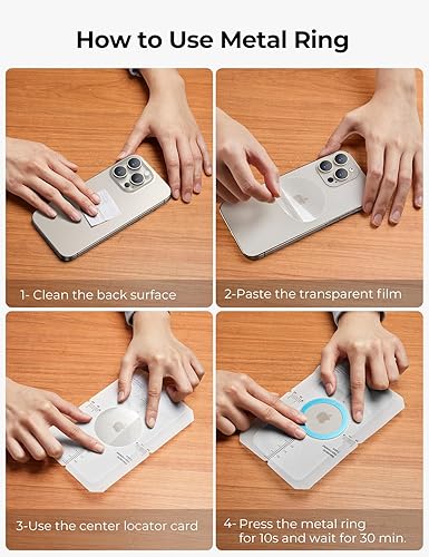 Miniatura 6 de JOYROOM Magsafe - Soporte magnético de 3 generación para teléfono Magsafe (vista de 180), anillo magnético para teléfono Magsafe, regalo de San