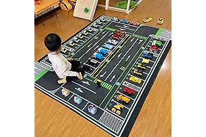 Kids Rug City Road Traffic System Playmat Rugs - 5x7 Ft Kids...