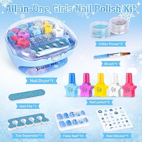 Miniatura 2 de Shemira Kit de esmalte de uñas para niñas de 7 a 12 años, juguete de arte de uñas para niñas de 5, 6, 7, 8, 9, 10, 11, 12 años, estudio de arte de