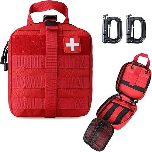 LIVANS Bolsa táctica de primeros auxilios, Molle EMT, bolsa médica militar IFAK, kit de supervivencia de emergencia al aire libre, diseño de