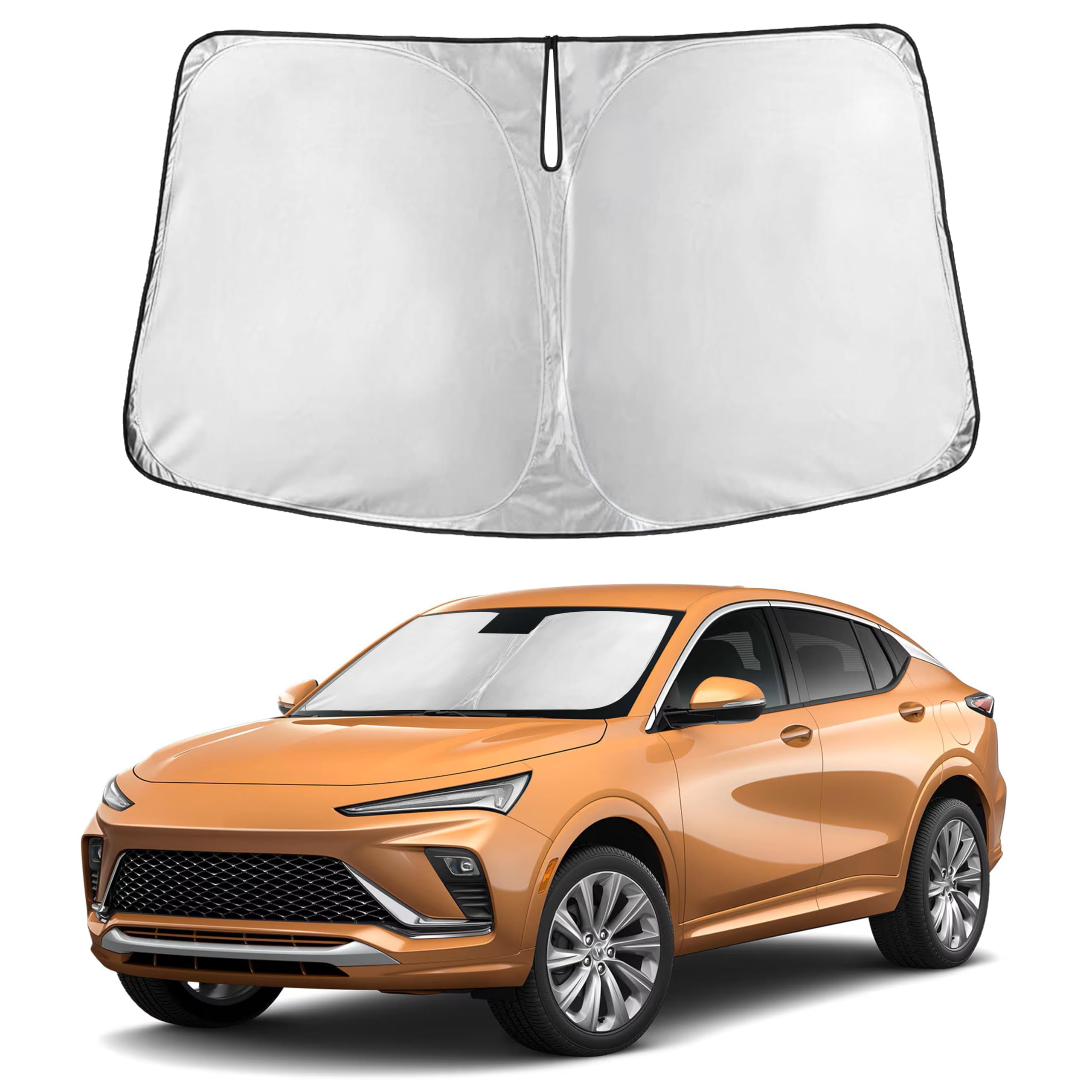Autovir Windshield Sun Shade Fit for 2024 2025 2026 Buick Envista Sunshade, Front Car Window Shades Sun Visor, Blocks UV Rays & Heat, Car Accessories Fit for Buick Envista 2024-2026