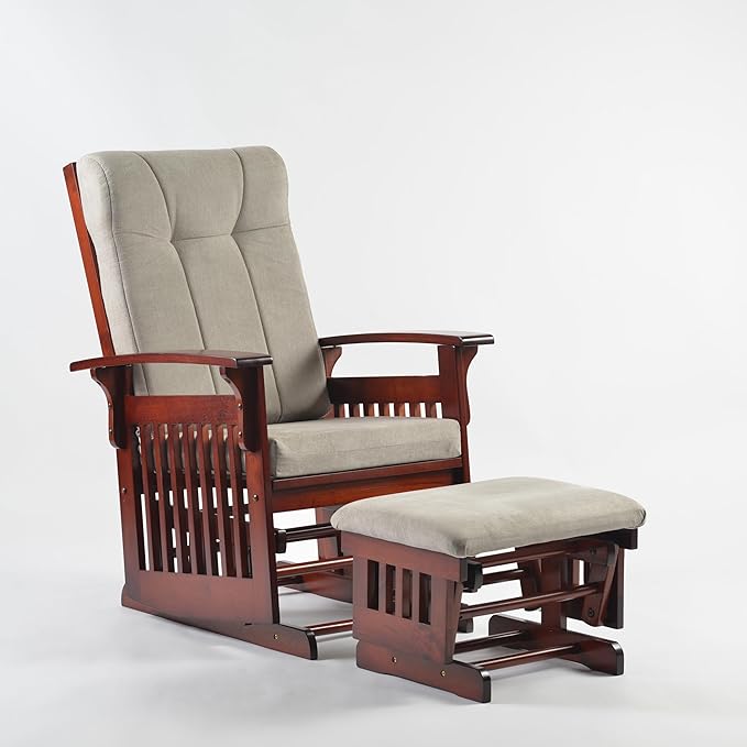 Amazon.com: Glider Rocking Chair Nursery with Ottoman Smooth Rocking ...