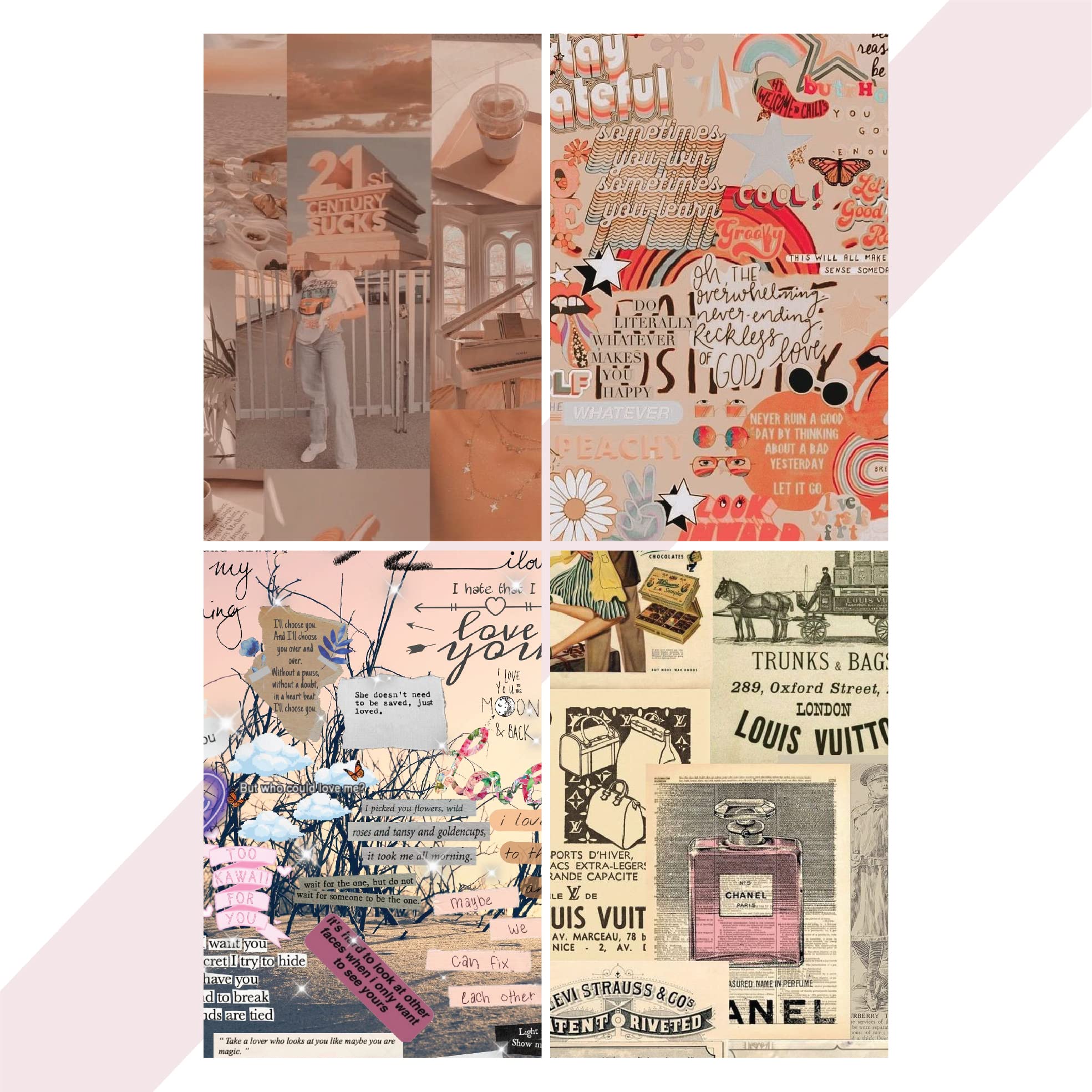 ISEE 360® 4 Sheet Pop Art Decoupage Paper Sticker for Craft DIY Scrapbooking Art Decor Workers (A5 Size)