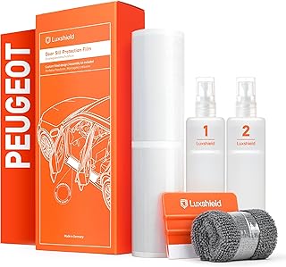 Luxshield Car Door Sill Protector for Peugeot 208 II I 2019-2025 - Protective Film Car Door Accessories Trim Paint Protection Film Transparent