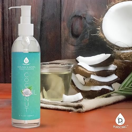 Miniatura 8 de Pursonic Aceite 100 puro para masajes recetas terapéuticas y aceites esenciales coco fraccionado 16 onzas líquidas
