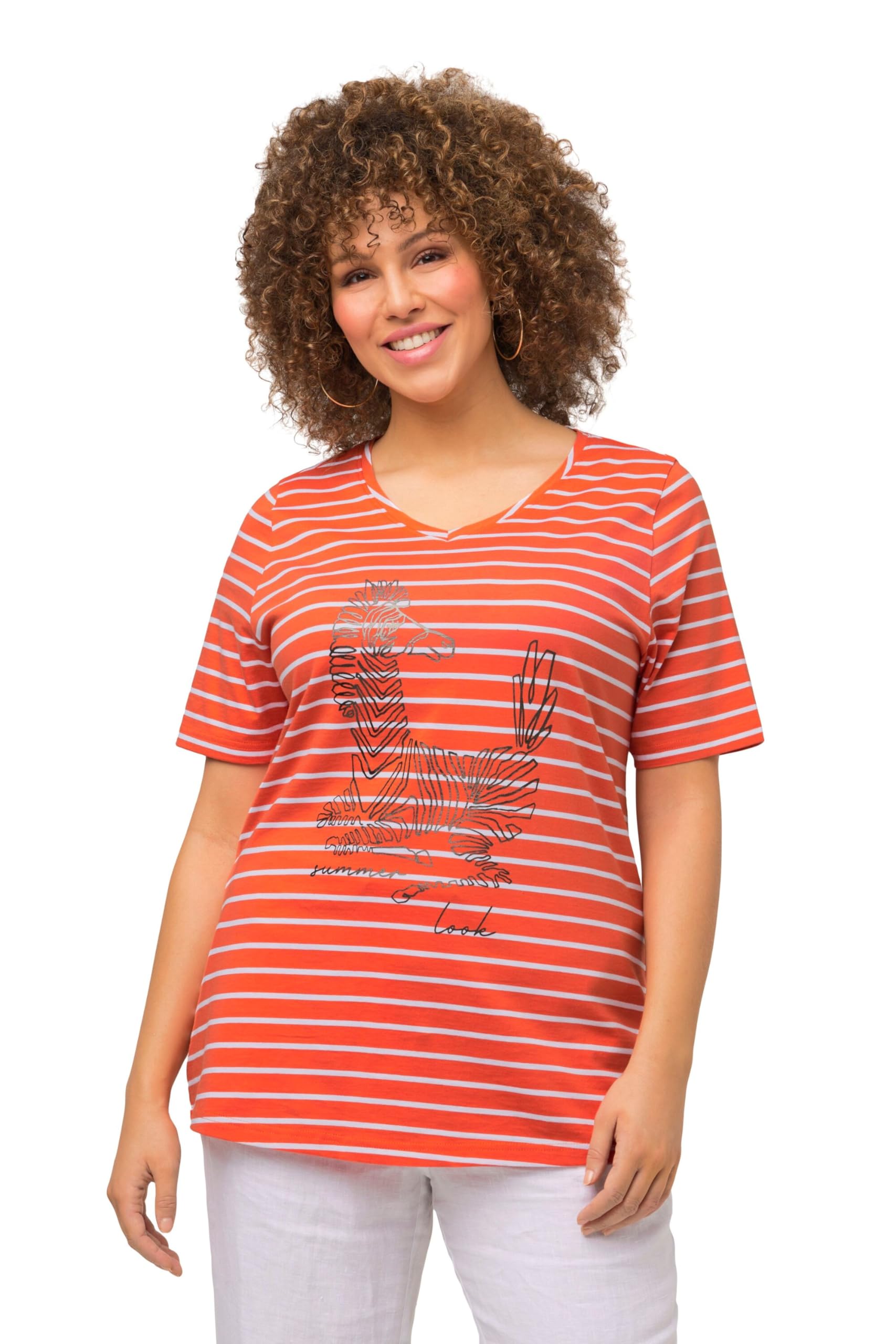 Ulla Popken, Womens Big Size t-Shirt, Mandarin, 20 UK/22 UK