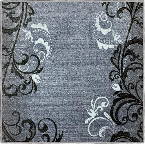 House, Home and More Alfombra antideslizante para interiores  Pergamino elegante  Gris plateado  2 pies x 3 pies
