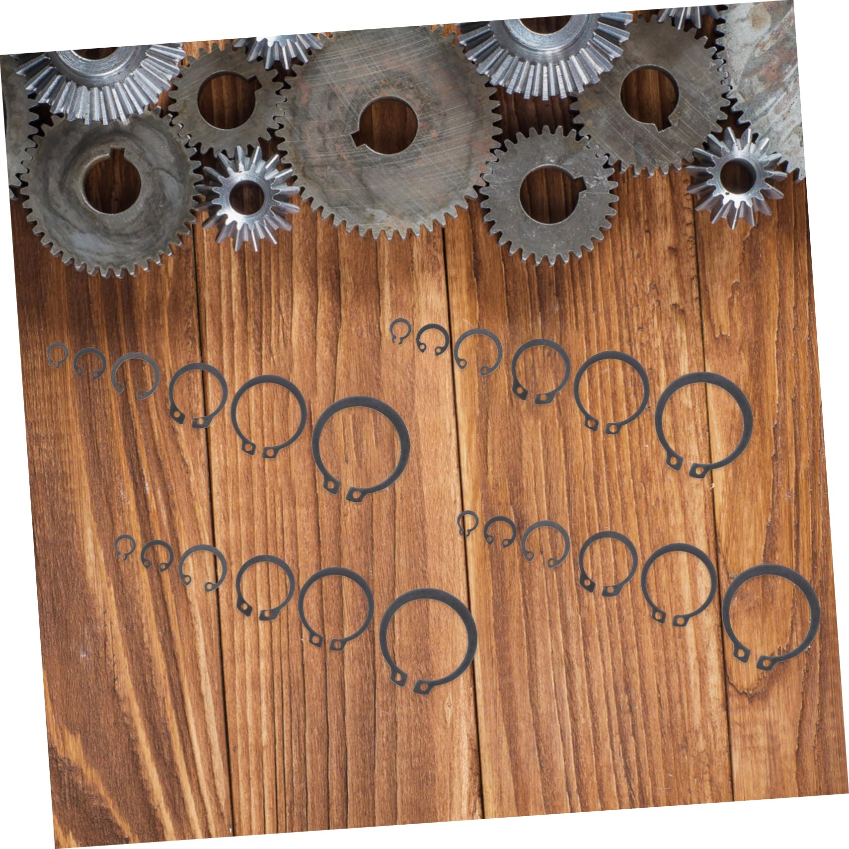Unomor 1 Set Retaining Ring External Clip Snap Fasteners Retaining Clamp External C-clip Retaining Clip C-clip Shaft Ring Carbon Steel Black