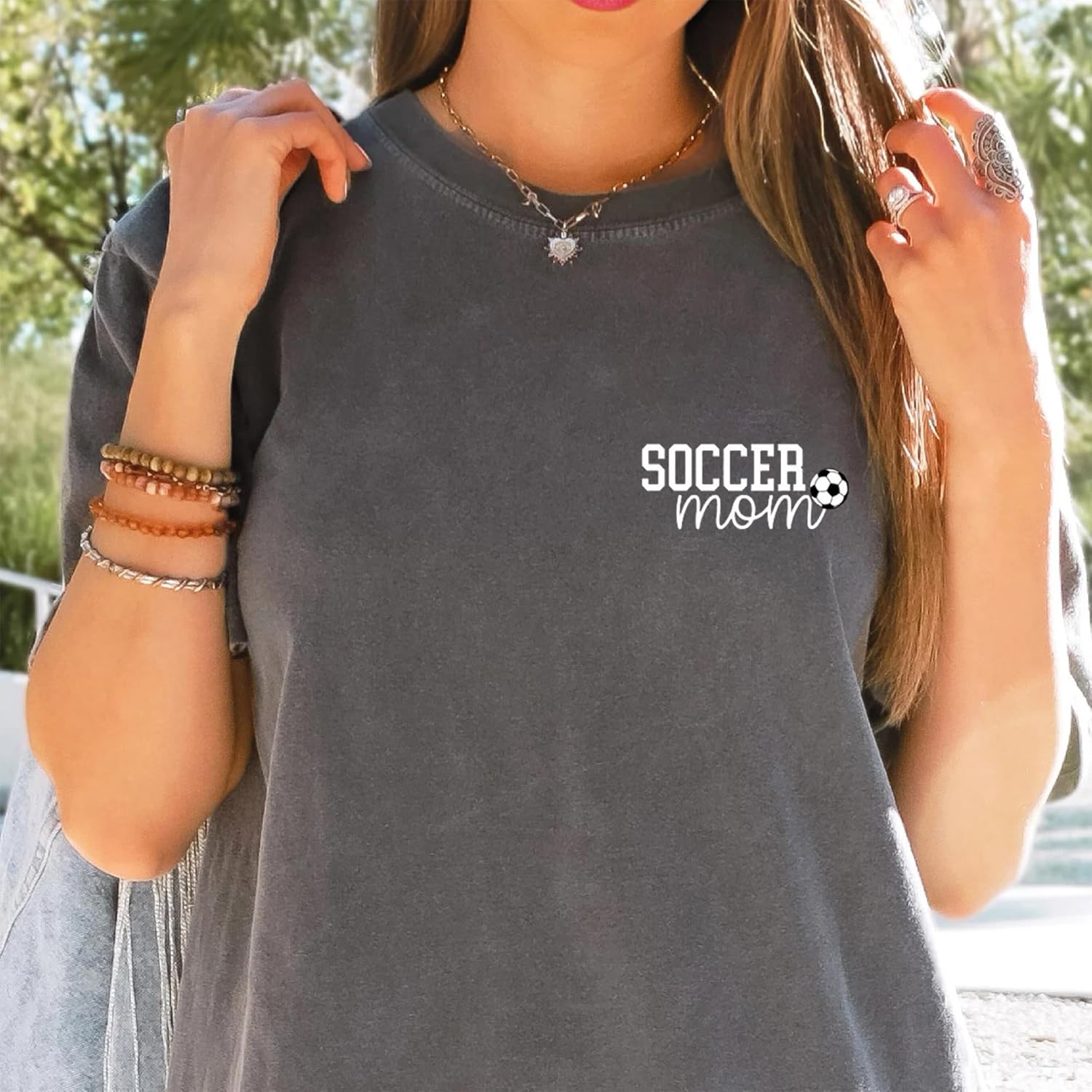 NAZENT Custom Soccer Mom Shirt with Name Number – Personalized Senior Team Hoodie, Sports Tee Gift, Cheer Gifts for Family - Image 4