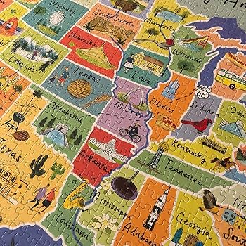 地図　ジグソーパズル　アメリカ　ビンテージ 北アメリカマップ 日本語版 66PCS | 海外おもちゃブランドの