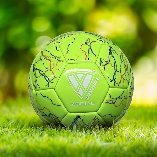 Miniatura 7 de Vizari Zodiac Balón de fútbol para entrenamiento al aire libre y juego divertido  Pelota de fútbol al aire libre con vejiga de goma y cuero