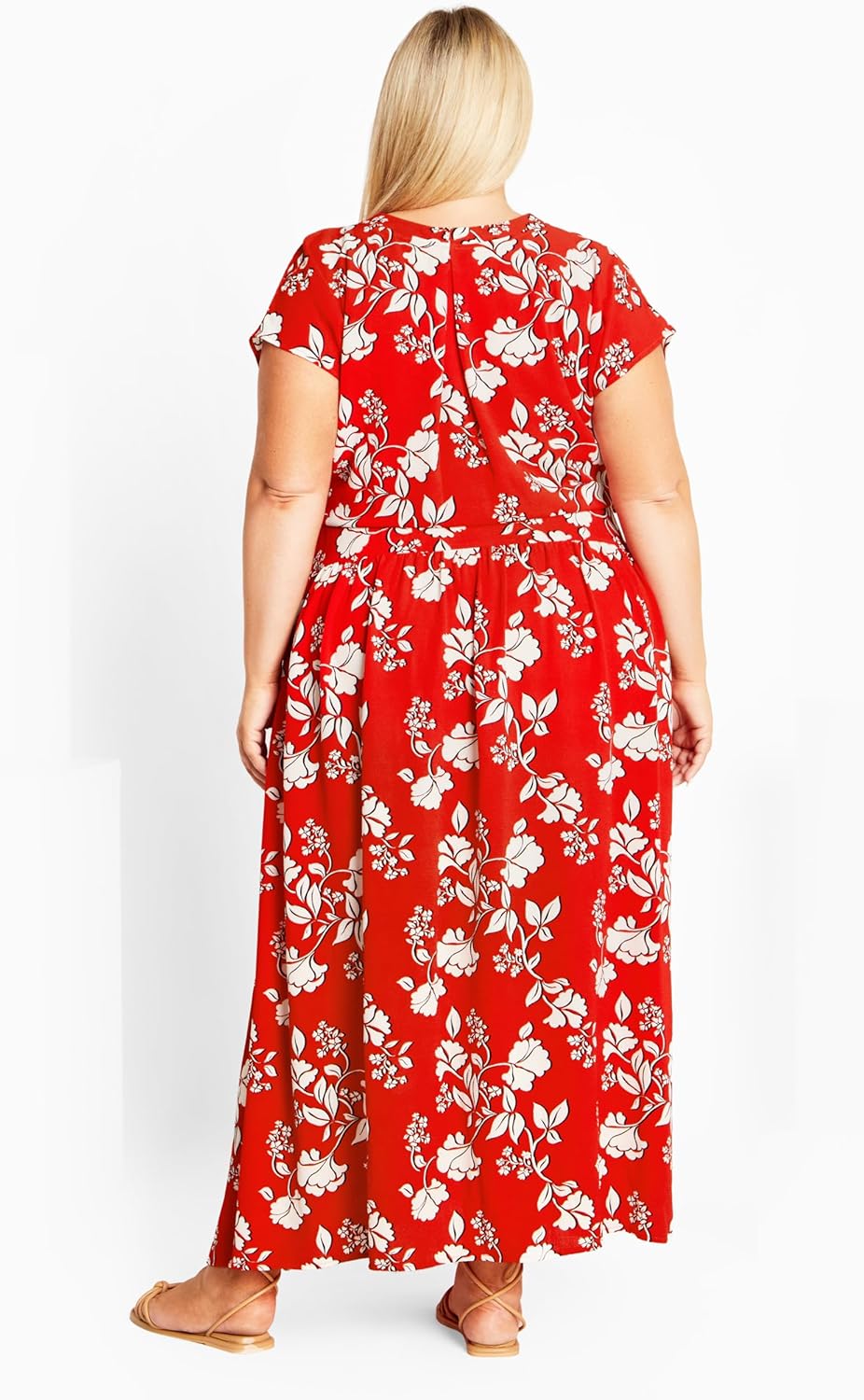 Avenue Womens Avenue Plus Size Dress Havana Maxi Pr in Navy Spot - Image 3