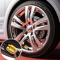 Vista 3 de 8 piezas tapas de válvula de neumático de aleación de aluminio, cubiertas universales de válvula de neumático para automóviles, camiones, SUV, Dorado