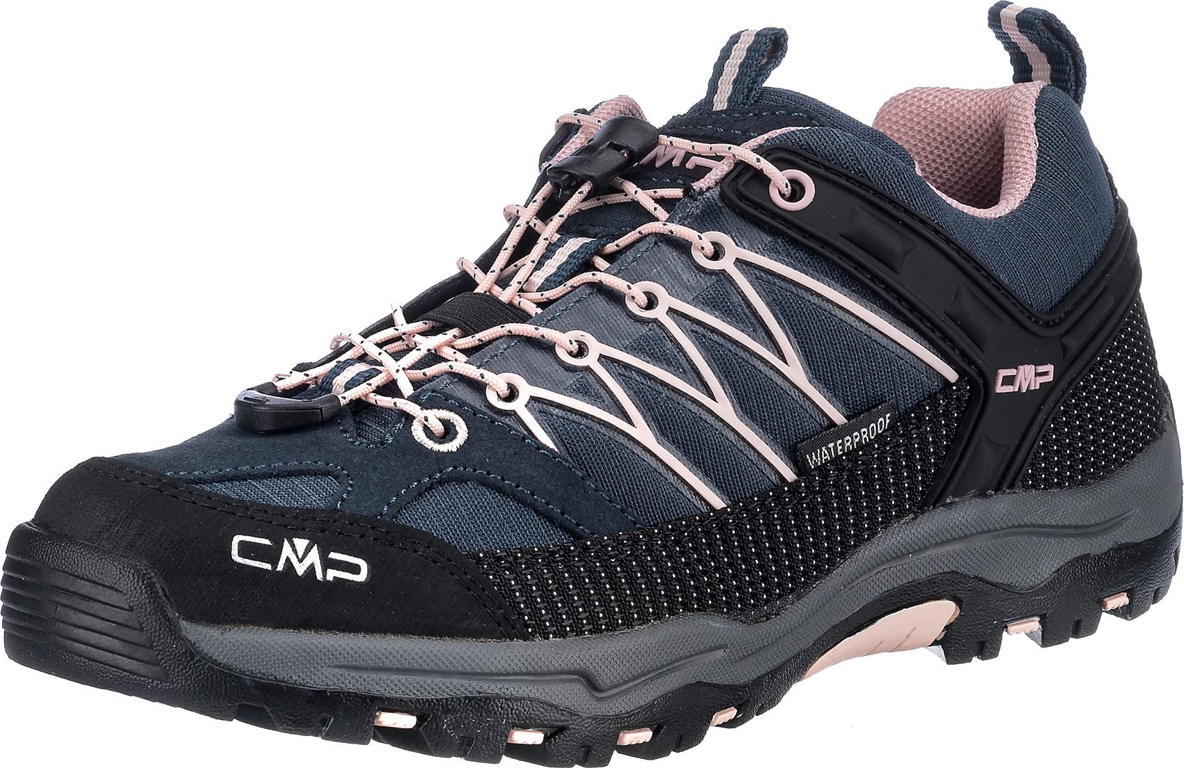 CMP Kids Rigel Low Trekking Shoes WP, Asphalt-Rose, 10 UK