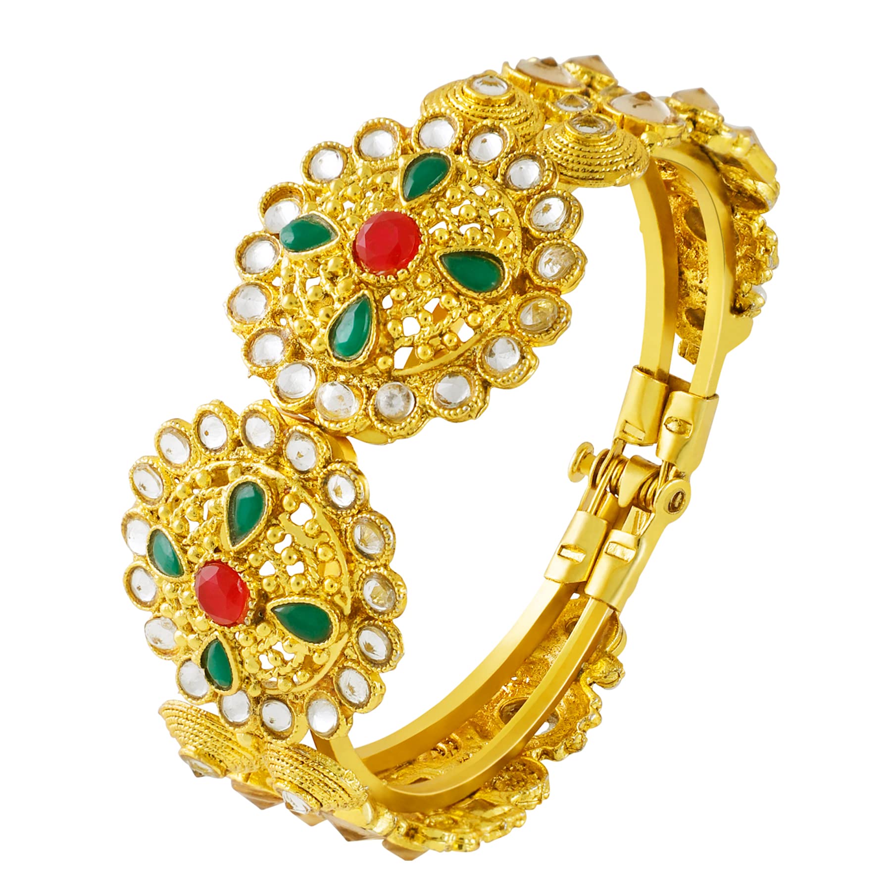 See full amazon price history chart for Okos Traditional Ethnic Jewellery Gold Plated Circular Style Adjustable Alloy Kada With LCT Kundan Stones for Girls and Women BR1000047STYL2 Okos Traditional Ethnic Jewellery Gold Plated Circular Style Adjustable Alloy Kada With LCT Kundan Stones for Girls and Women BR1000047STYL2 (B0BD8HXLPN) Amazon Price History, Amazon Price Tracker
