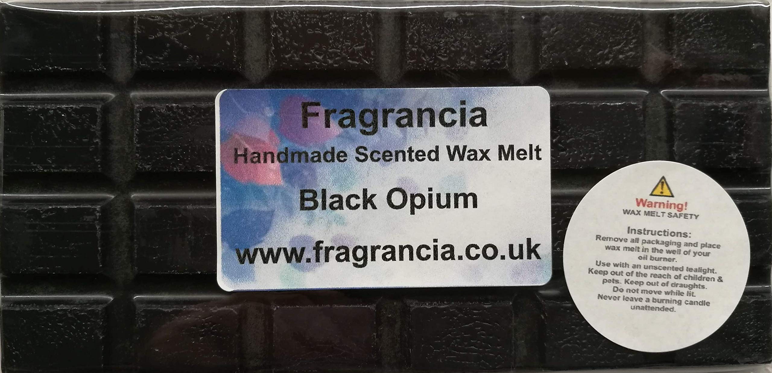 Fragrancia Black A Single Handmade Highly Scented Wax Melt Bar ( Opium)
