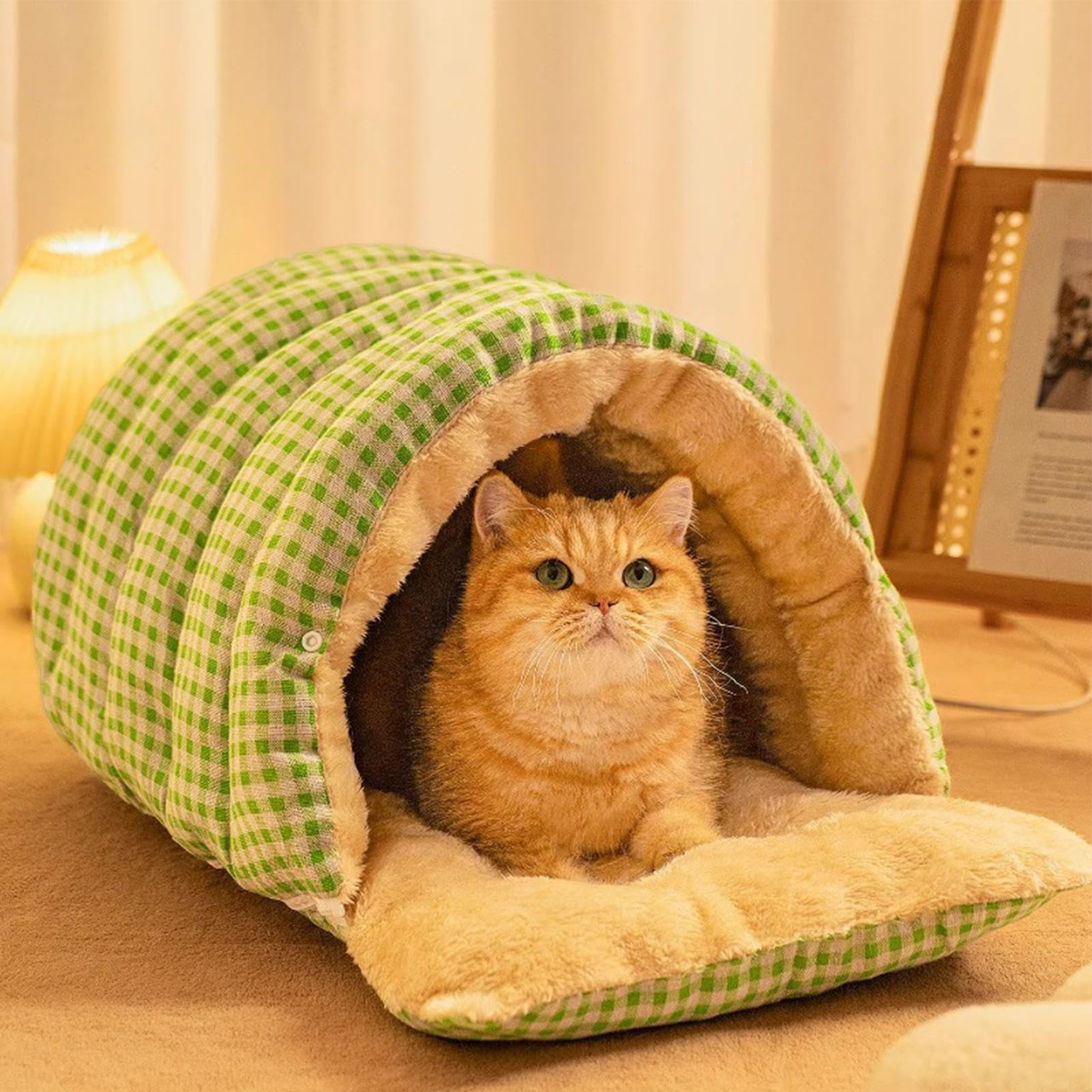 Saco de Dormir para Gatos Manta Térmica Acogedora para Descanso | Manta de Descanso y Acurrucado para Cachorros para Invierno, Exterior, Camping, Viaje, Hogar, Dormitorio, Sala de Estar y