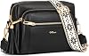 Women's Shoulder Bag with Anti-Theft Handbag Women's Medium Size with 4 Compartments with Adjustable Removable Wide Strap