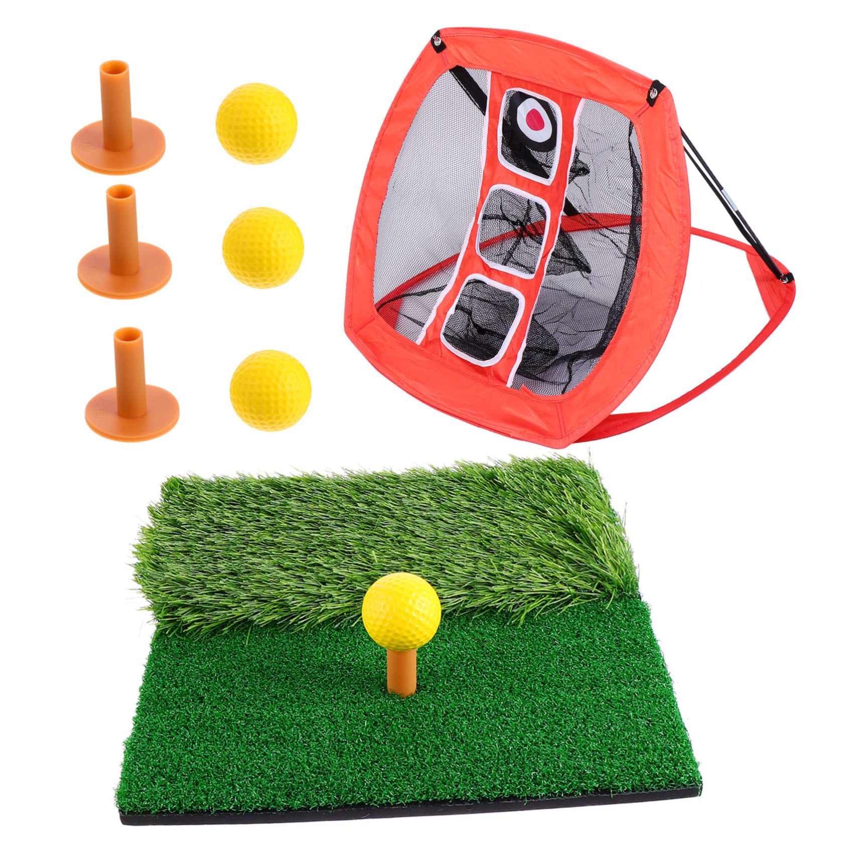 KOMBIUDA Nylon Sports Net for Golf Practice Hitting Net Training Pad Set Golf Accessories Kit