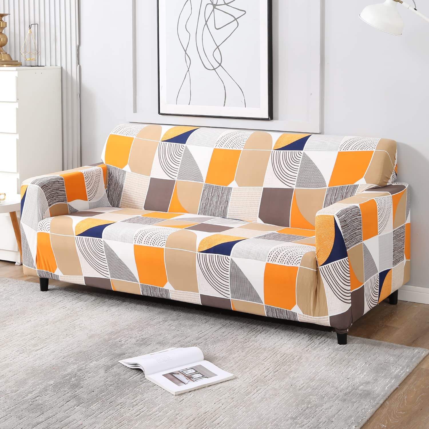 HOKIPO Elastic 3 Seater Sofa Cover Stretchable Slipcover (Ar-4095-D4), Red (B0B18P29KV) Amazon Price History, Amazon Price Tracker