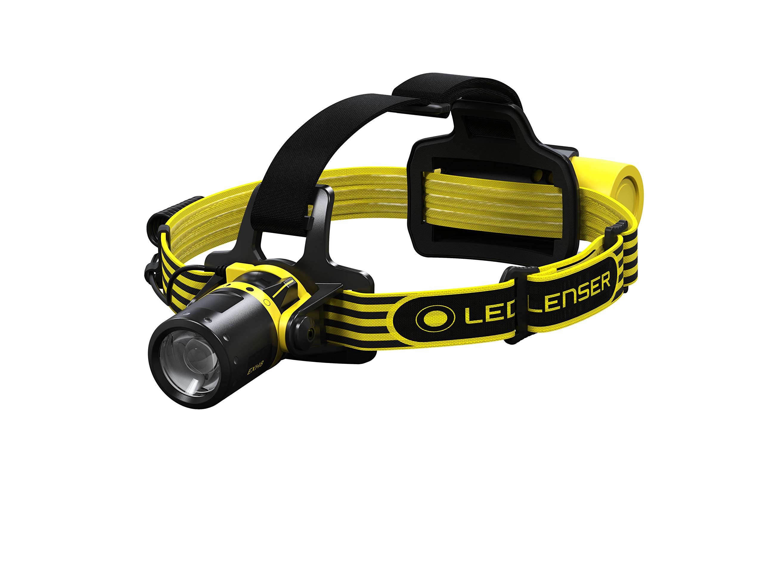 Ledlenser EXH8 ATEX-Stirnlampe, Zone 0, 180 Lumen, AA-Batteriebetrieb, IP66 | Eigensicher, bis zu 40h Leuchtdauer, 2 Leuchtmodi, 345g, 40m fokussierbare Leuchtweite, für Ex-Bereiche