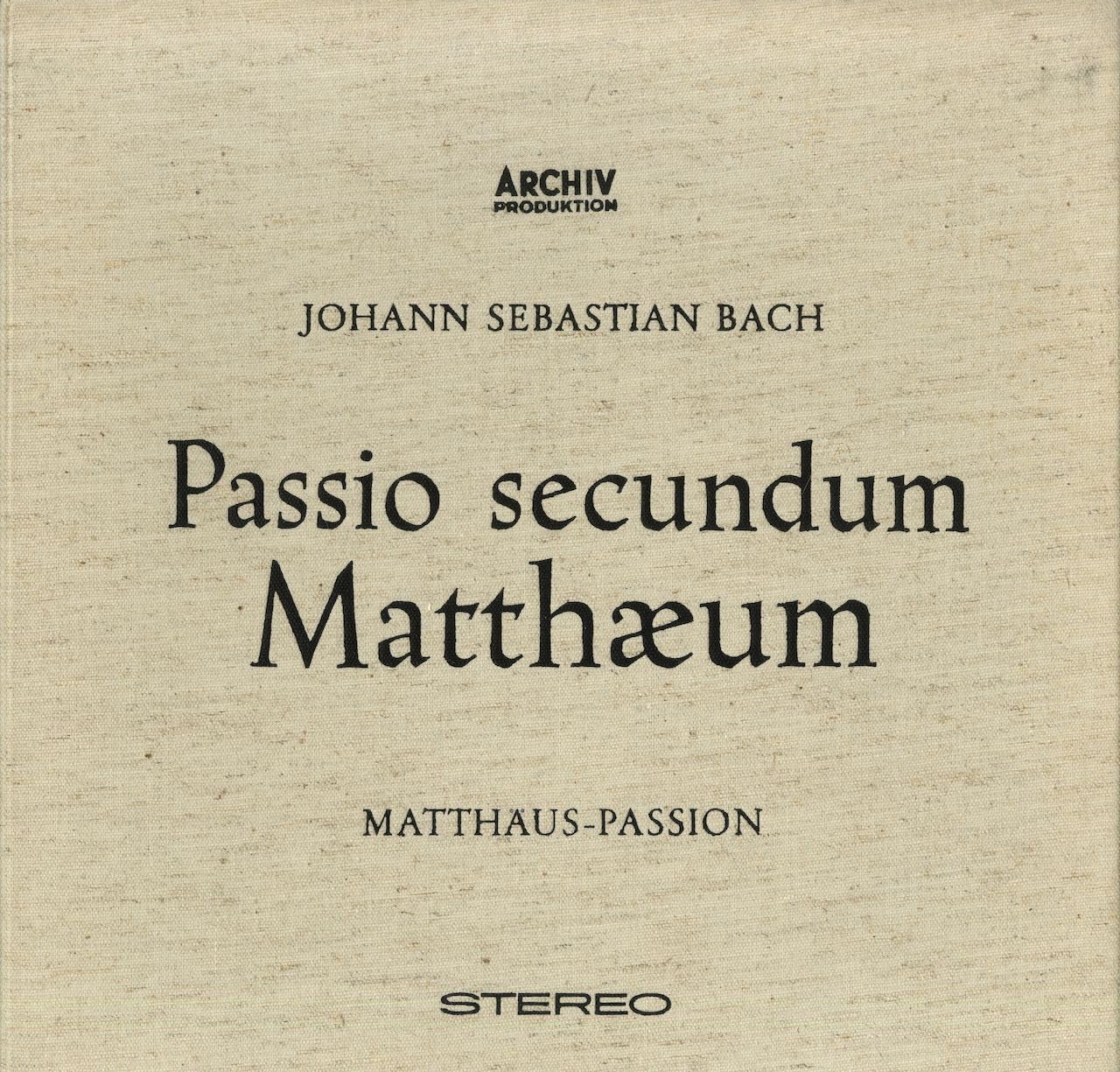 未開封　マタイ受難曲 BWV 244 バッハ J.S. バッハ：マタイ受難曲 BWV 244 （バッハ・コレギウム・ジャパン