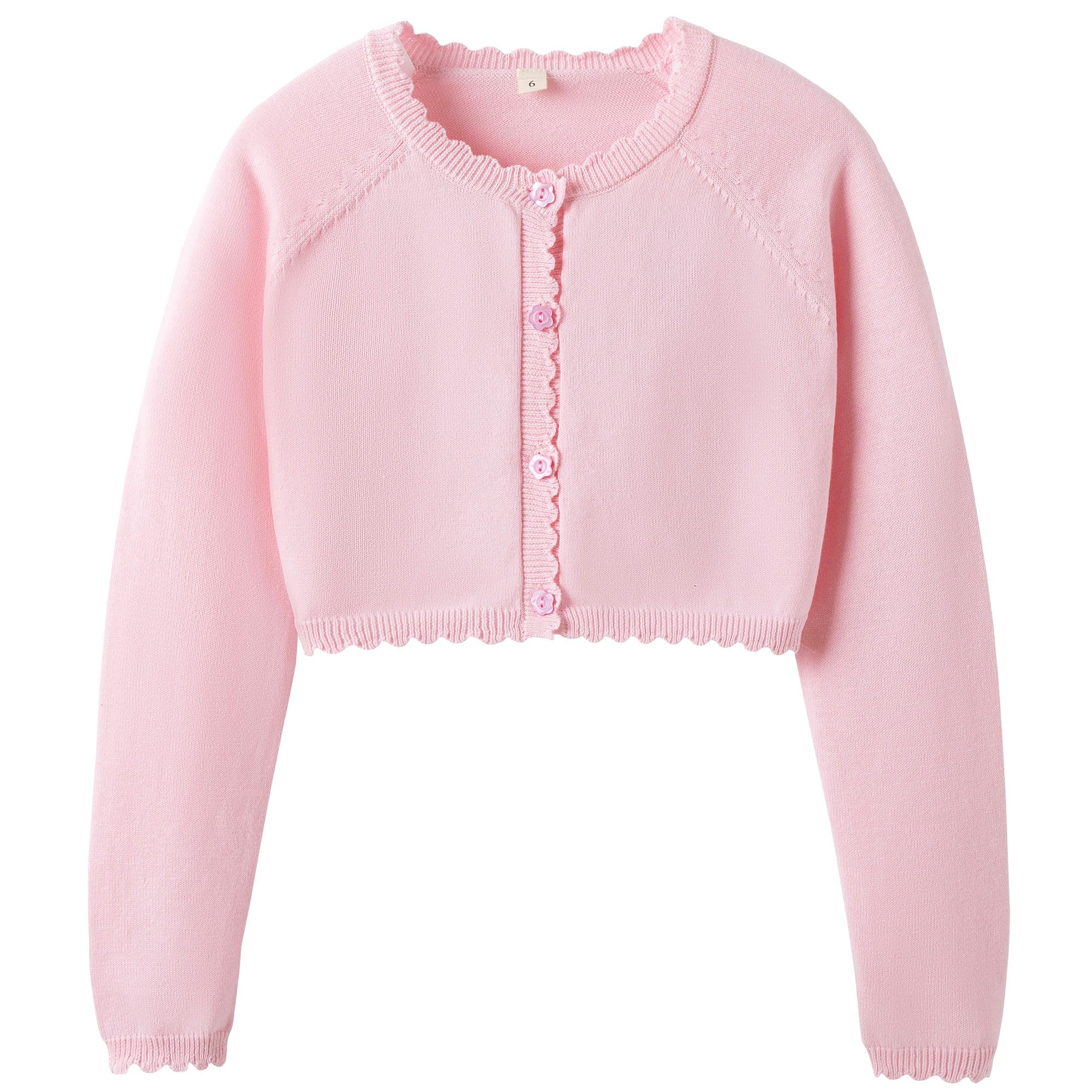 Cropped Shrug Cardigan Girls Cotton Soft Long Sleeve 5-12 Years (Dressy)