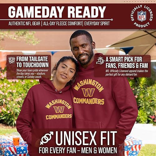 Miniatura 268 de Team Fan Apparel - Sudadera con capucha para adultos de NFL Gameday, mezcla de algodón y vellón de poliéster, abrígate y representa a tu