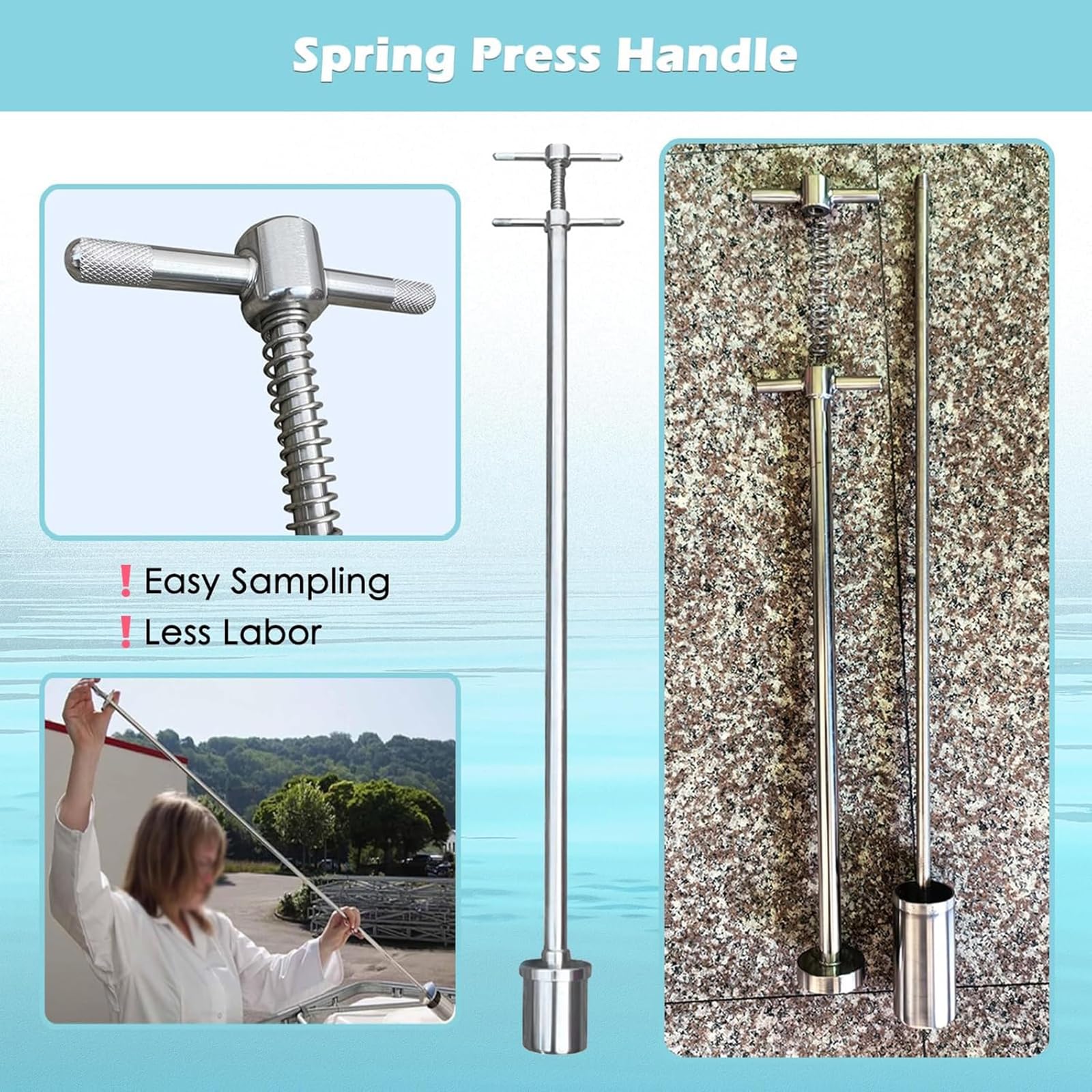 Campionatore Per Liquidi Viscosi Da 100 Ml, Dispositivo Di Raccolta Campioni D'acqua Con Design Antiscivolo, Resistente Alle Alte Temperature, Ideale Per Campionamento In Laboratorio E Industriale