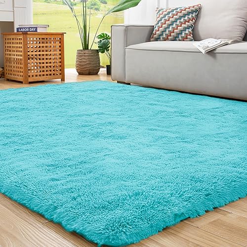 Miniatura 10 de ROCYJULIN Alfombra de área de 6 x 9 pies para sala de estar, alfombras de área de 6 x 9 pies para dormitorio, alfombra antideslizante para