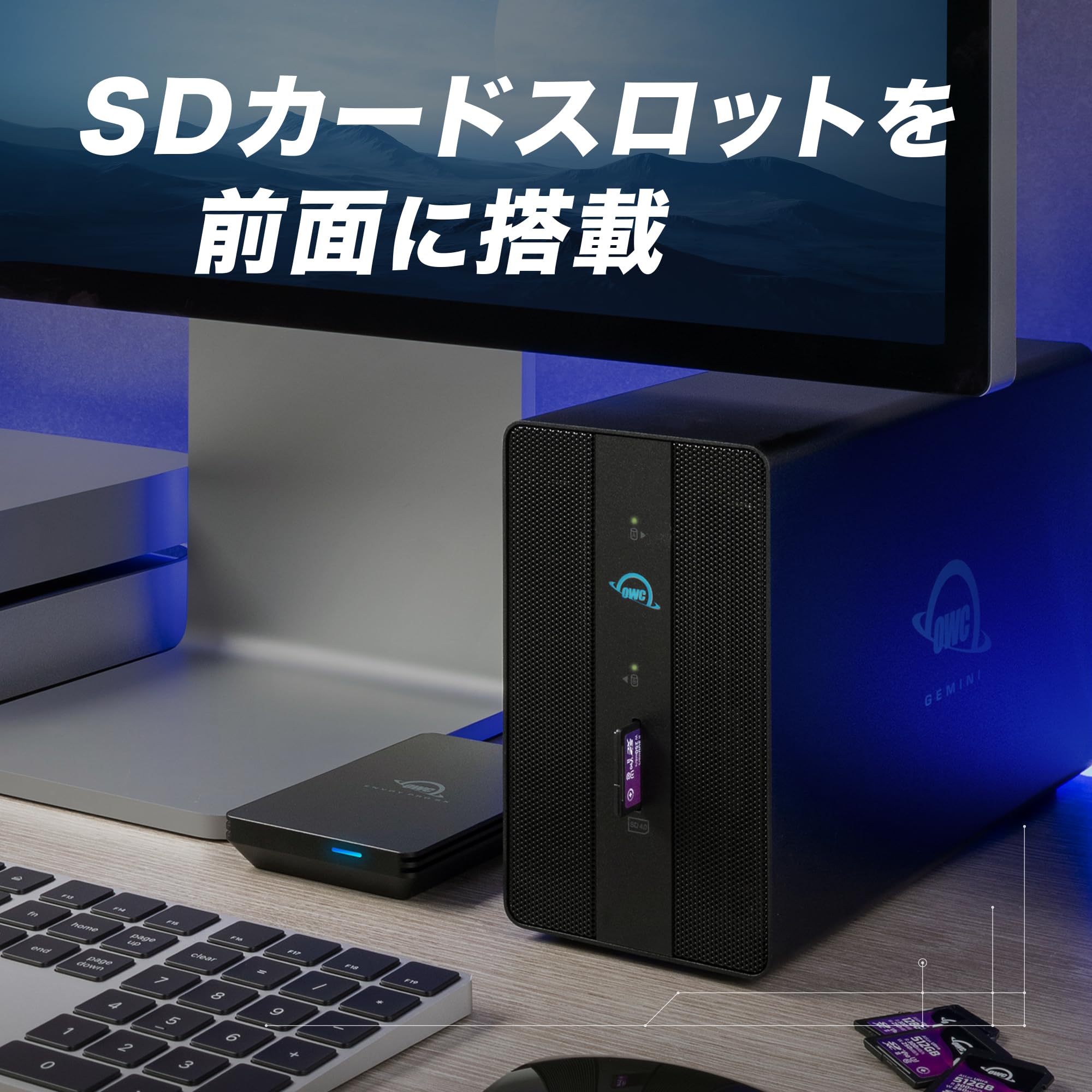 Amazon.co.jp: OWC Gemini 0TB Thunderbolt 40Gb/s ドックとデュアル