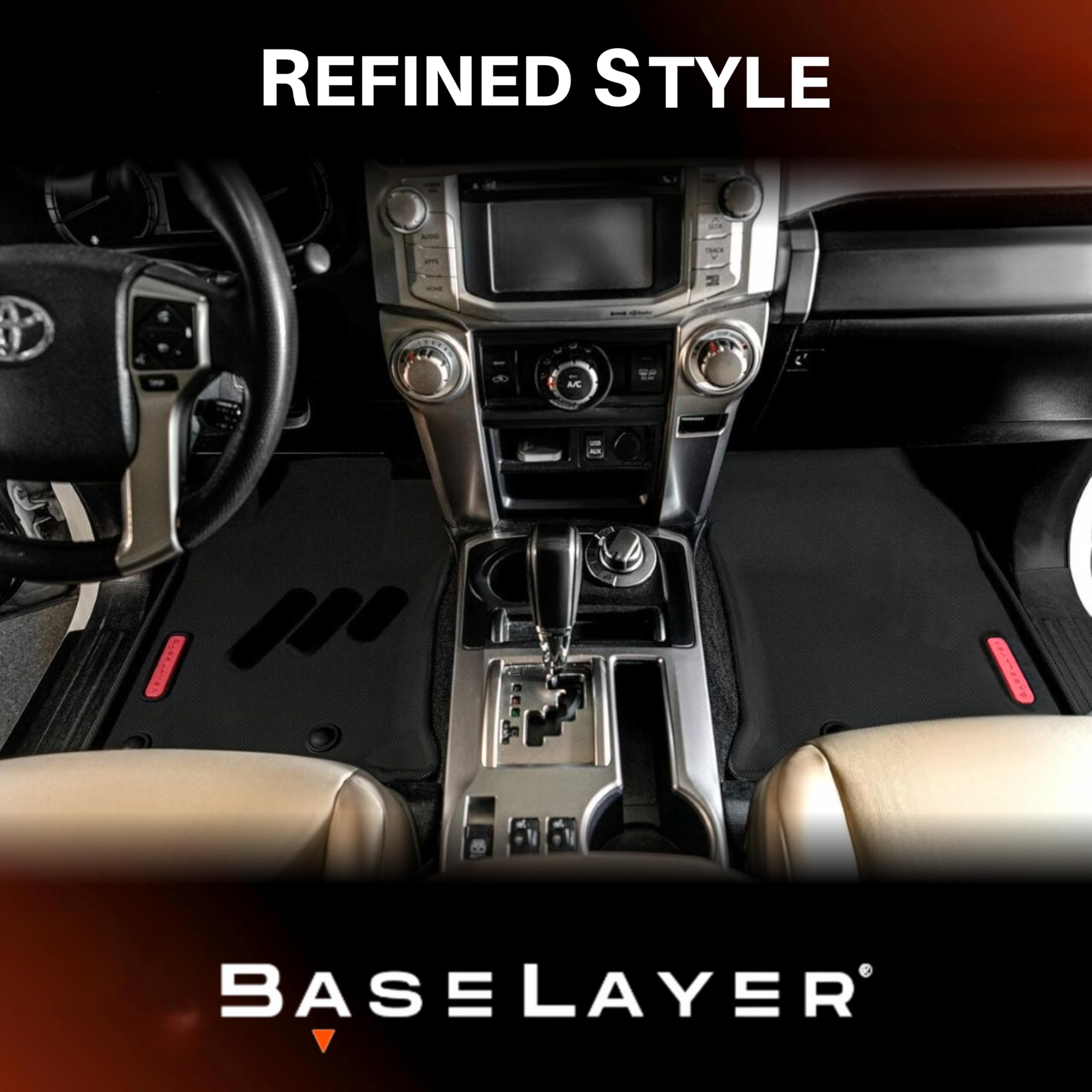 BaseLayer Elite Floor Mats for Toyota 4Runner 2013-2024 Lexus GX 460 2014-2023 - Made in USA Precision Fit — view 3