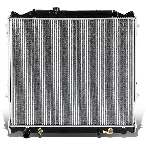 DNA Motoring OEM-RA-1998 1-Row OE Style Bolt-On Aluminum Core Radiator Replacement Compatible with 96-02 4Runner AT MT, 25-1/8" W X 22-5/8" H X 1" D, 1-3/8" Inlet, 1-3/8" Outlet