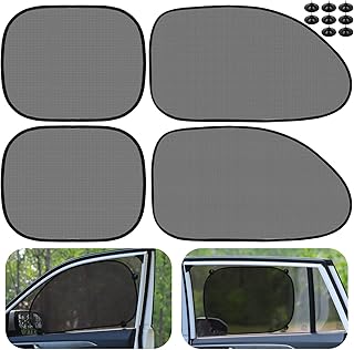4 Pack Car Window Shades Cling Sunshade for Car Windows Car Sun Shade Baby Side Car Window Cover Automotive Window Sunshade Car Sun Protector Car Accessories Sun Shade for Privacy