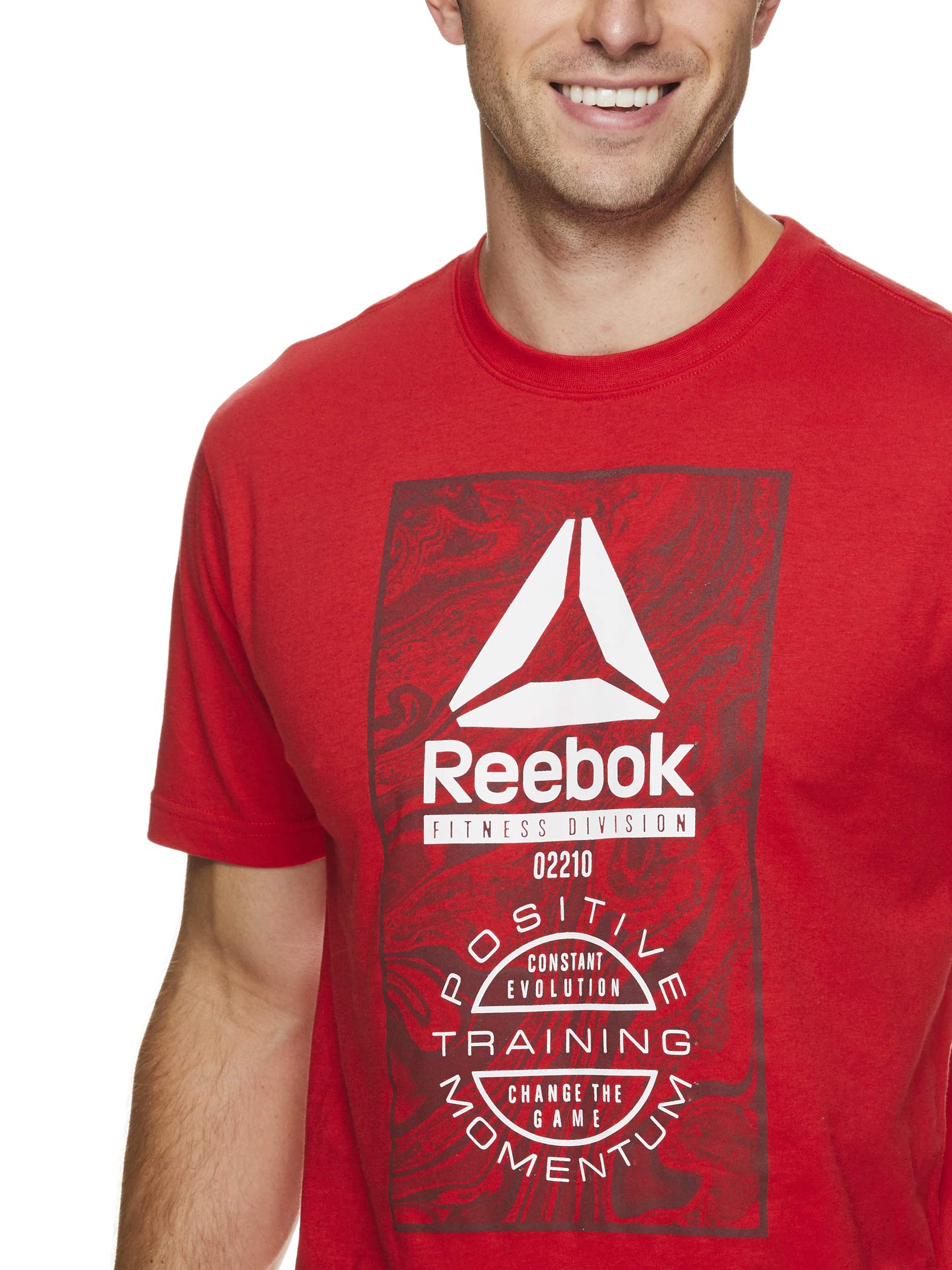 Reebok Mens Graphic Workout Tee Short Sleeve Gym And Training