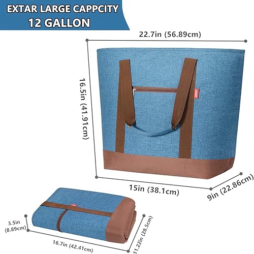 Miniatura 10 de LHZK Bolsa térmica con aislamiento jumbo con aislamiento de espuma térmica, de alta calidad con cremallera, bolsa térmica aislada para transporte de