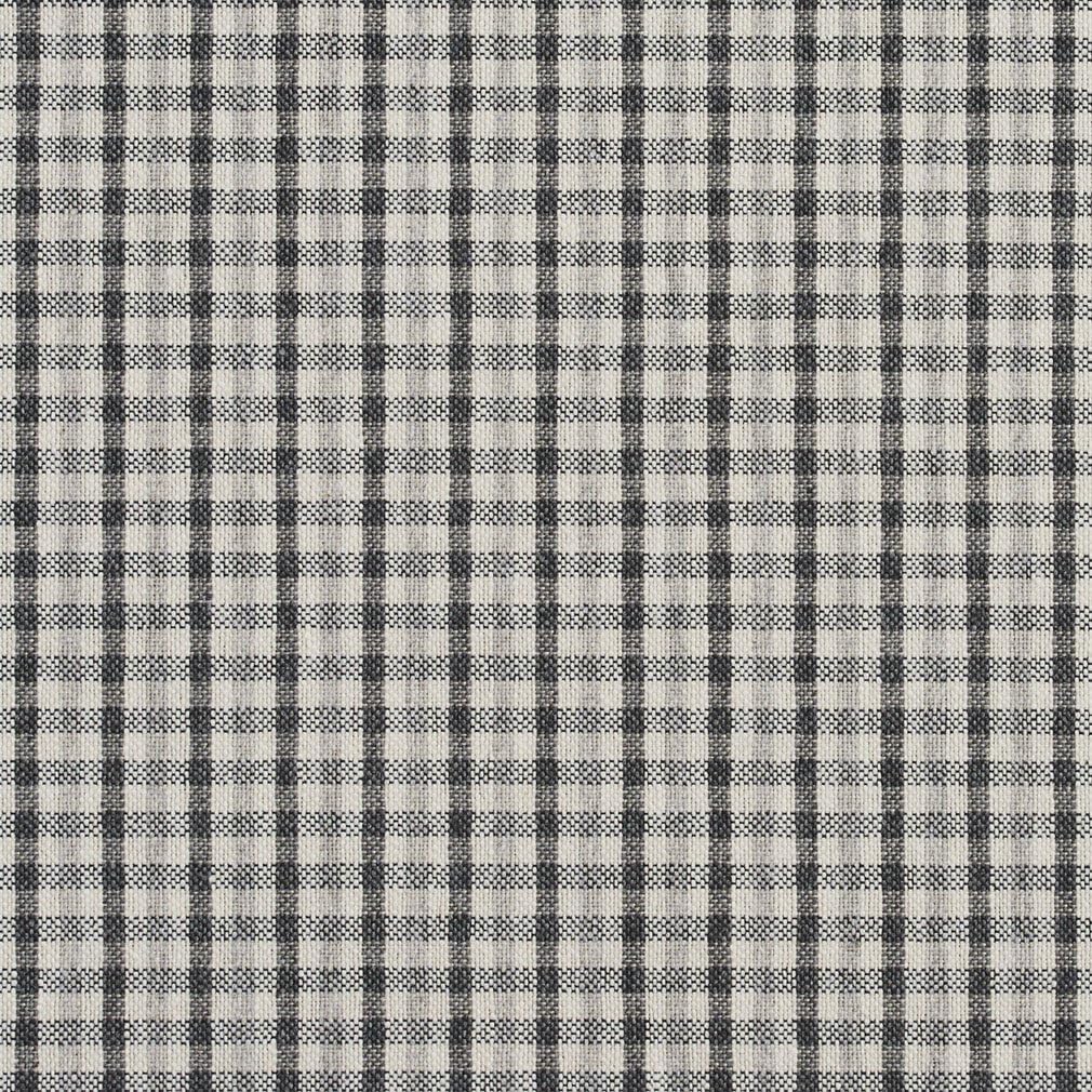 Grey Small Scale Check Jacquard Upholstery Fabric by The Yard - SKU: Milton Sterling