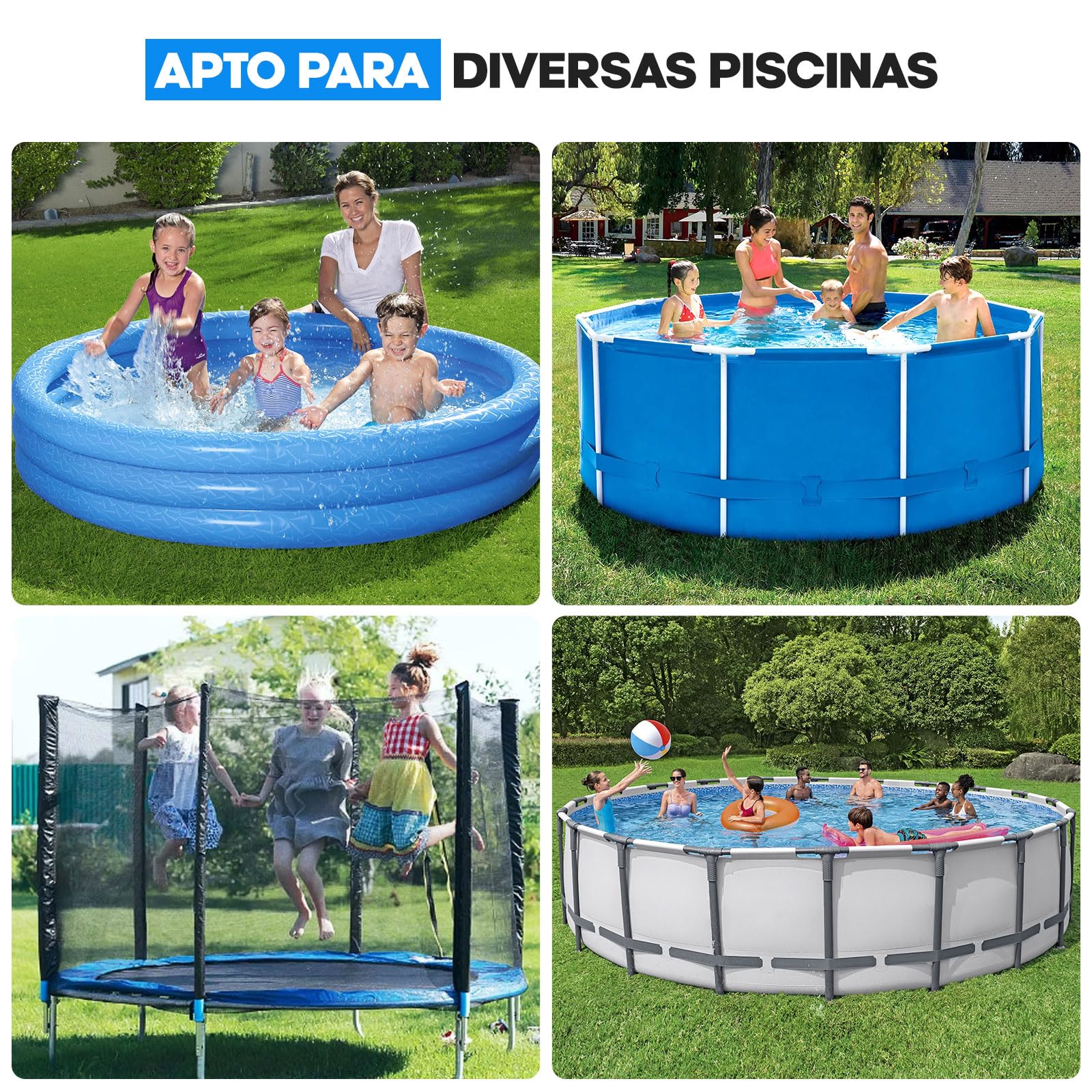 Cubre Piscinas Redondas Ø 310 Für Ø240-305cm Piscinas, UV-Resistente Cobertor de Invierno para Piscina für INTEX Piscinas