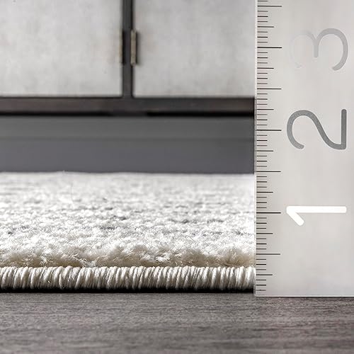 Miniatura 2 de nuLOOM Camila Diamond Trellis - Alfombra de área, 7 x 9 pulgadas, color blanco roto