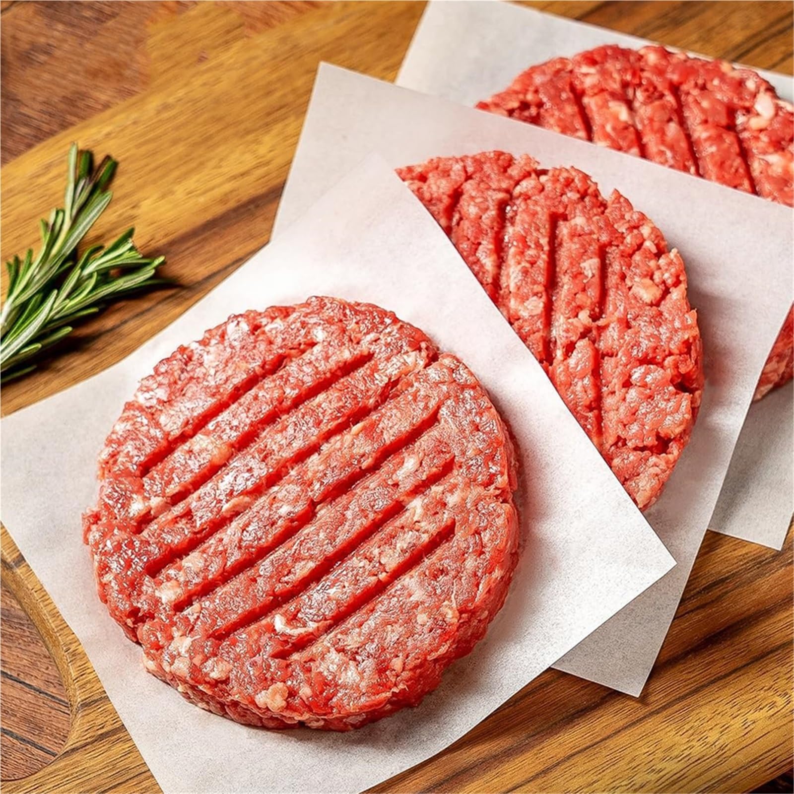 Carta da gastronomia Carta for hamburger, fogli quadrati di carta da forno antiaderente for separare, pressa for hamburger, involtini di manzo(Rectangle-14x9CM,300pcs)