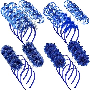 Censen 16 Pcs Halloween Pom Pom Headbands Spirit Party Accessories