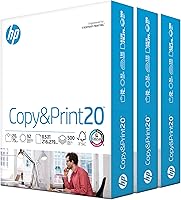 Vista 7 de Papeles para impresora HP Papel de 8.5 x 11 Copia e impresión 20 lb Paquete de 6 - 2,400 hojas Brillo 92 Fabricado en Estados Unidos