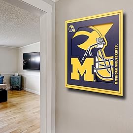 YouTheFan NCAA Michigan Wolverines 3D Logo Series Wall Art - 12x12, Team Colors