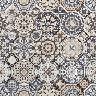 Vinyl Flooring Peel and Stick Floor Tiles Self Adhesive Floor Tile Vintage for Living room Bathroom Corridor 30x30 8pcs(0.72㎡)