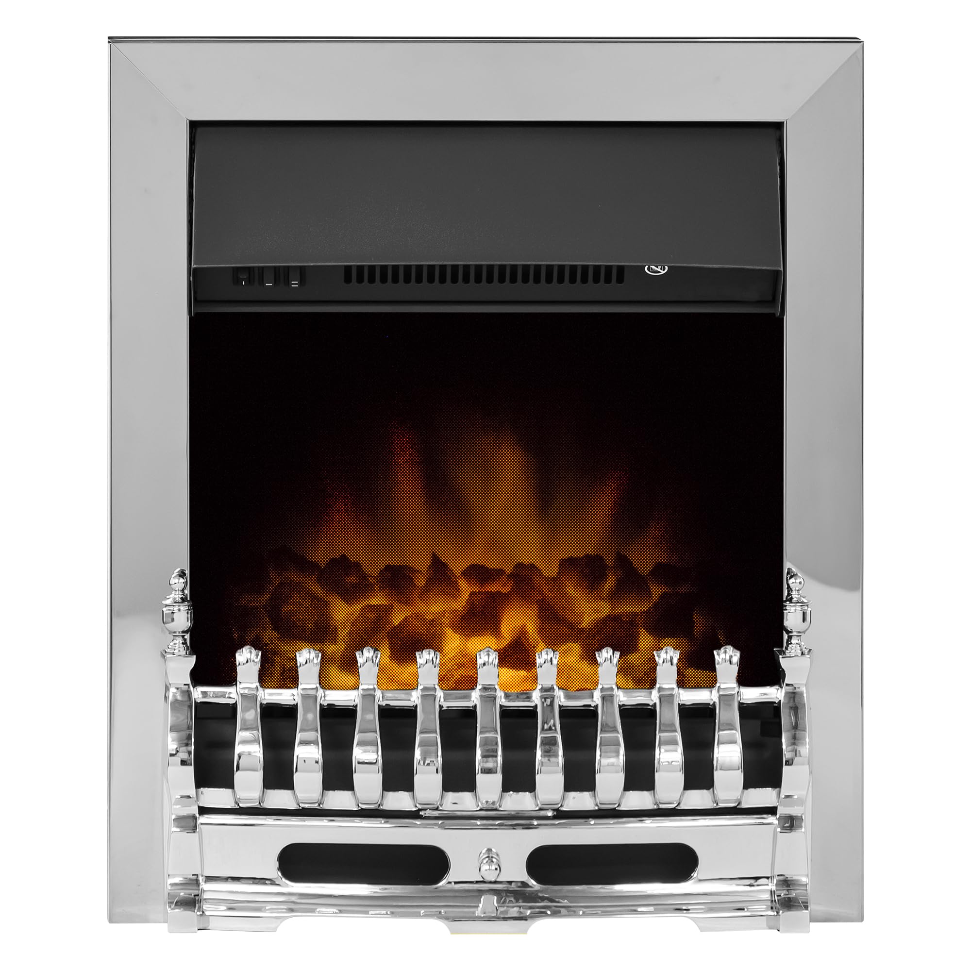 Adam Silver Blenheim Electric Fire In Chrome