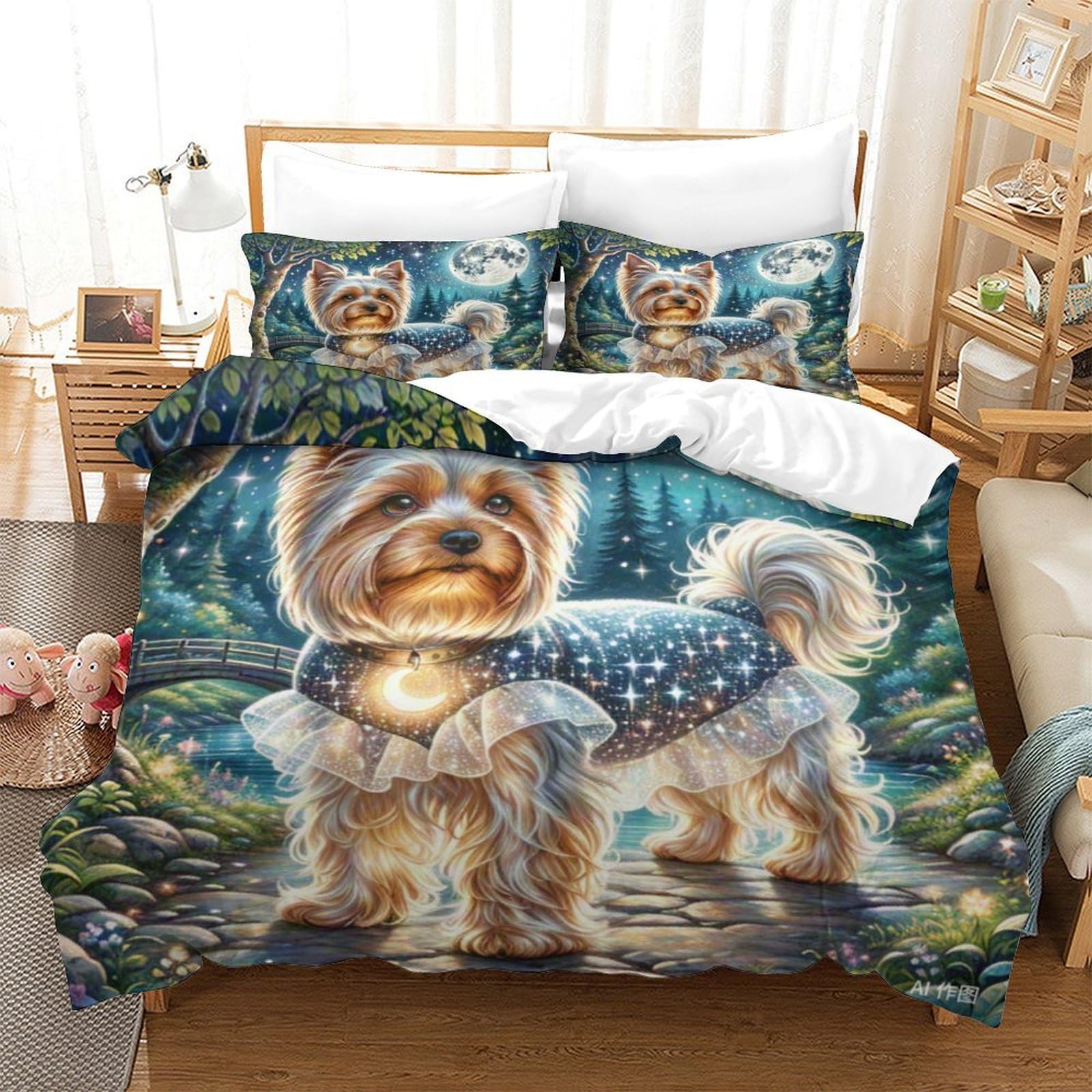 Linge de lit Yorkshire 3D pour remplacer les housses rêches par de la microfibre douce